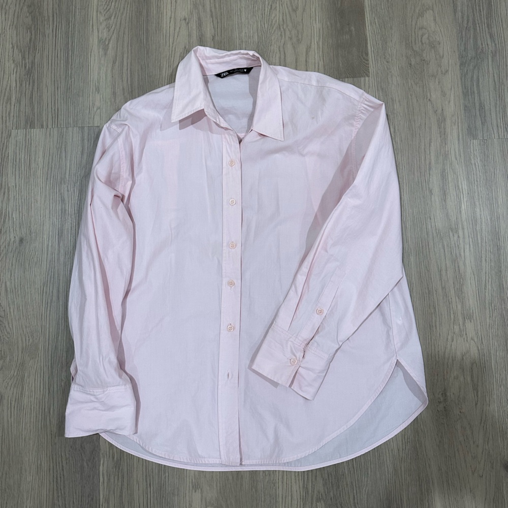 Zara pink oversized button down